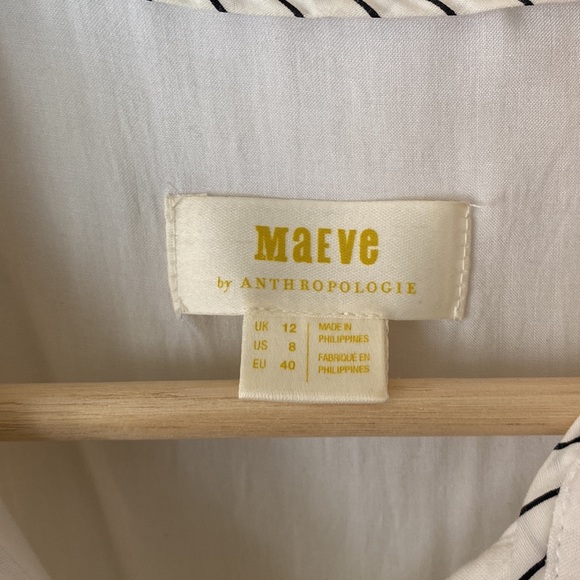 Anthropologie Maeve Linen Button Midi Dress - Picture 5 of 6